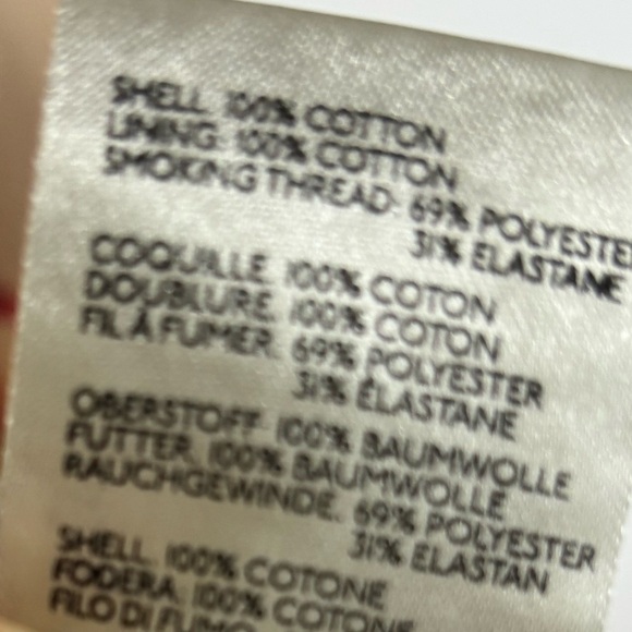 By Anthropologie Top Smocked Peplum Floral Cream Pink - M - Picture 11 of 13